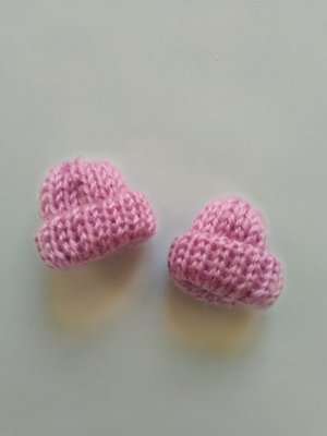Маленькие вязаные шапочки, 35*30 мм, цвет-лиловый, шт. 03601 фото