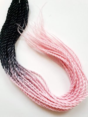Сенегальские косички, длина 60 см, цвет-черный-розовый (Упаковка) 015266 фото