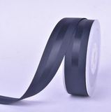 Репсова стрічка з атласом 2,5 см, колір-чорнильний, метр 03781 фото