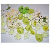Набір квітів - Св зелений+білий, шт 014015 фото