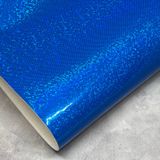 Экокожа Лаковая (имитация блесток), размер 20*30 см, цвет синий. 07898 фото