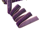 Оксамитова стрічка з люрексом 2,5 см, колір-фіолетовий омбре, метр 09816 фото