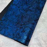 Тканина (щільна,металева, зверху напилення), розмір 20*30 см, колір синій 016419 фото