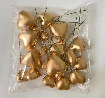 Декор Сердце на проволоке, 8,5*2,5 см, цвет золото, поштучно 016777 фото