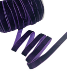 Оксамитова (велюрова) стрічка 1,5 см, колір фіолетовий, метр 016073 фото