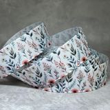 Репсова стрічка 2,5 см- Квіти- маки, арт 017922, 1 метр 017922 фото