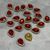 Пришивной декор (стразовый) - Капля, 18*14 мм, цвет камня красный, шт. 016543 фото