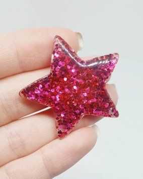 Середина "Звездочка", 4 см, цвет-малиновый, шт 09079 фото
