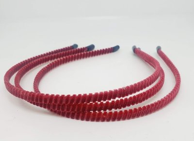 Обруч для волос (бархатный), 0,7 см, цвет-бордовый, шт. 02963 фото