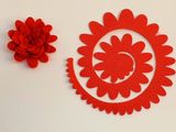 Заготівля з фетру "Квітка", 4-4,5 см, колір-червоний, шт 06729 фото