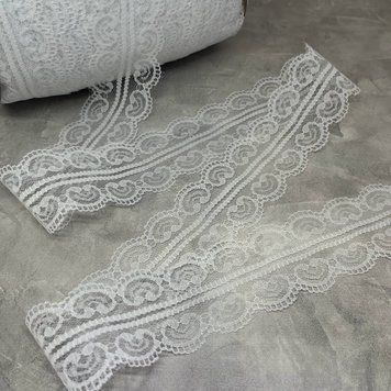 Кружево &laquo;Сердце&raquo; 4 см не эластичное - для декора и рукоделия, белый, арт 016730, отрезок 1 метр 016730 фото