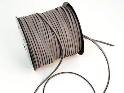 Замшевый шнур 3 мм, цвет серый, метр 06150 фото