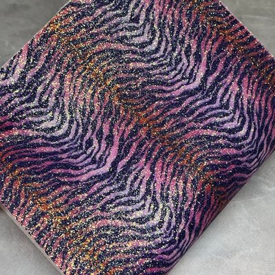 Экокожа с блестками, Градиент (на флисовой основе), размер 18*30 см, цвет фиолетовый микс 016422 фото