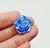 Пластиковий декор 2 см Троянда (перламутр), колір-синій, шт 05550 фото