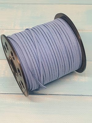 Замшевий шнур 3 мм, колір темно-блакитний, метр 012862 фото