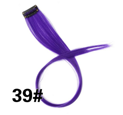 Пасма для волосся (однотонні, з клямкою), 50 см, колір-фіолетовий, шт 012438 фото