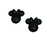 Серединка (кабошон) для бантика - Міккі, 25*28 мм, чорний, шт  016373 фото