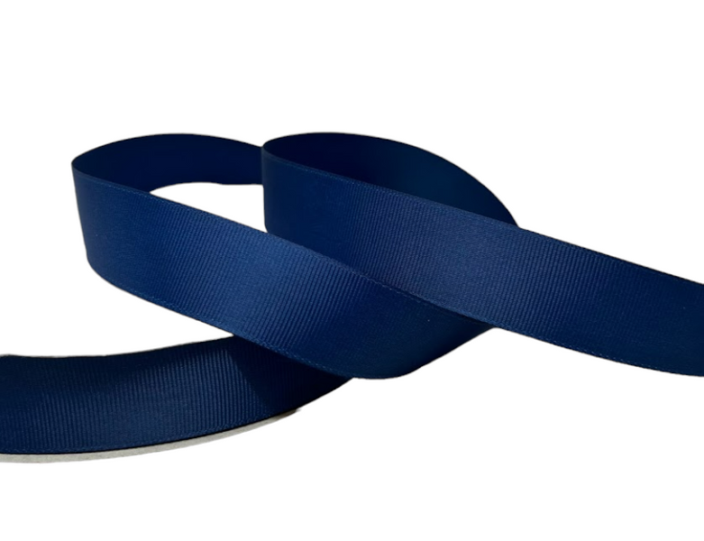 Репсовая лента, 2,5 см, цвет темно-синий, метр 01598 фото