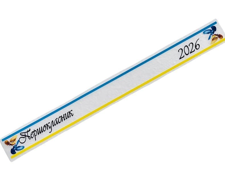 Термоналепка под ленту 2,5 см "Первоклассник / Первоклассница 2026" размер 28&times;2,5 см, 1 набор, арт 020813 020813 фото