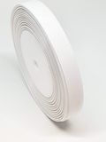 Репсова стрічка 1,2 см, колір білий, метр 06871 фото