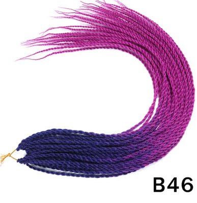 Сенегальські кіски, довжина 60 см, колір темно-фіолетовий+фіолетовий,5 шт 08620 фото