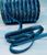 Бархатная (велюровая) лента 1 см, цвет голубой (омбре), 5 метров 014629 фото