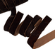Велюрова (оксамитова) стрічка 2,5 см , колір-шоколад, метр 012354 фото 1