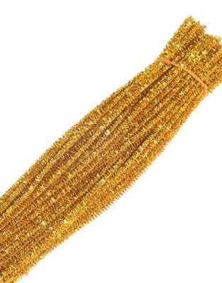 Синельная проволока (люрекс), длина 30 см, цвет-золото, 10 шт. 08944 фото