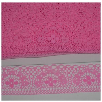 ОПТ - Мереживо "Ажур", 3,5 см, колір-рожевий, 17.5 метрів 013806 фото