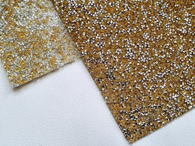 Стразовое полотно (клеевое), 24 см*20 см, цвет-золото+серебро 06902 фото