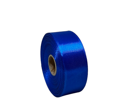 Атласная лента, ширина 2,5 см, цвет синий, 23 м 016634 фото