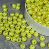 Бусины- Акриловые- перламутровые 6 мм, цвет -желтый, &asymp;20 грамм упаковка -180-190 шт 017813 фото