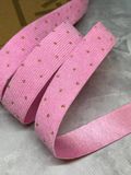 Декоративна стрічка 2,5 см-мікровельвет (зворотня сторона сатінова), колір-рожевий, метр 014927 фото