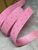 Декоративная лента 2,5 см-микровельвет (обратная сторона сатиновая), цвет-розовый, метр 014927 фото