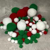 Помпоны для творчества, &asymp;1-3 см, цвет-микс, арт 020568, упаковка 145-155 шт 020568 фото