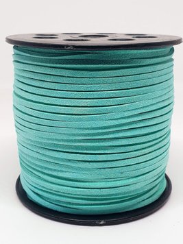 Замшевий шнур 3 мм, колір-бірюзовий, метр 08078 фото