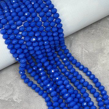 Намистини Хрусталь - Rondelle, 8 мм, колір Sapphire AB- синій, 65-68 шт на нитці, 1 нитка, арт (016143) 016143 фото