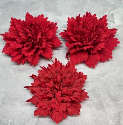 Цветок (острый лепесток), 8 см, цвет-красный, шт. 05656 фото