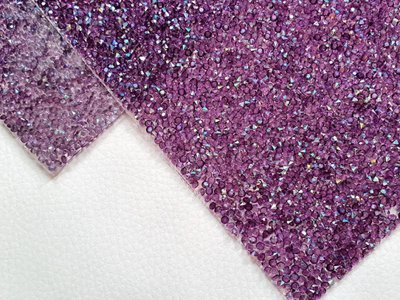 Стразовое полотно (клеевое), 24 см*20 см, цвет-фиолетовый (хамелеон) 06907 фото