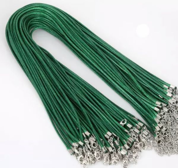 Шнурок для кулона, 42 см, зелений, шт 01817 фото