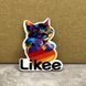 Серединка для бантов Likee-надпись (Котенок), 3*3,5см, арт 010464, 1 шт