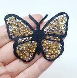 Термо-аплікація "Метелик", 6,2*4,6 см, колір-золото, шт 010821 фото