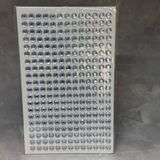 Стрази-наклейки (самоклеючі), стрази 6 мм, срібло, арт 021112, 1 уп 021112 фото