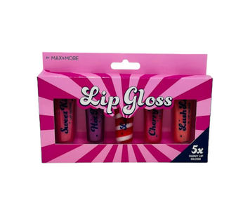 Подарунковий набір блисків для губ Lip gloss by max more 5*10 мл 016017 фото