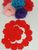 Заготовка з фетру (вирубка) "Квітка", в розібраному вигляді ширина 8 см, колір- червоний, поштучно 013657 фото