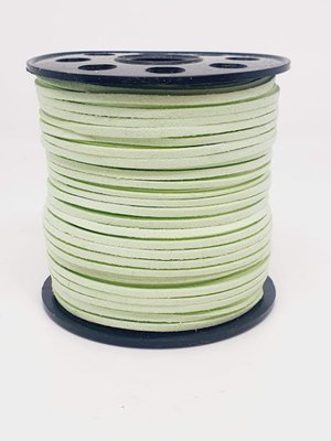 Замшевий шнур 3 мм, колір-світло-салатовий, метр 010146 фото