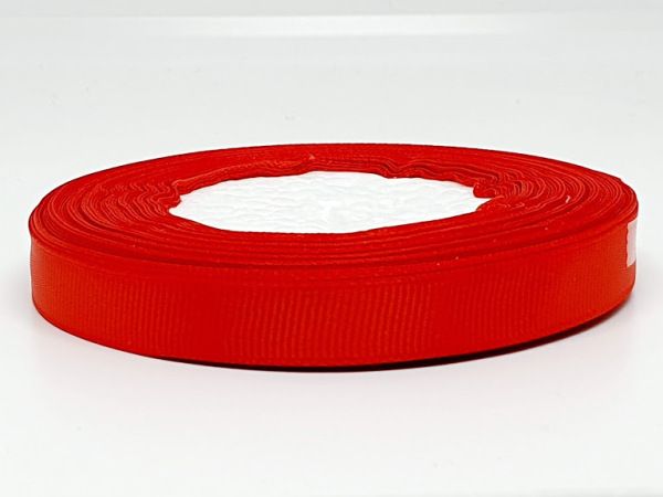 Репсова стрічка 1,2 см, колір червоний, метр 07959 фото