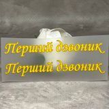 ТермоНаклейка - "Первый звонок" (арт 018714), размер одной наклейки- 1*7,5 см, 1 пара 018714 фото