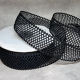 Тесьма-лента Сетка, 4 см, черная, арт 020920, отрезок 1 метр 020920 фото