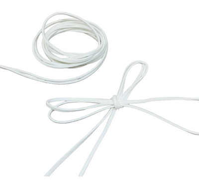 Замшевий шнурок (штучна замша), колір білий, ширина 3 мм * 1 метр 016288 фото